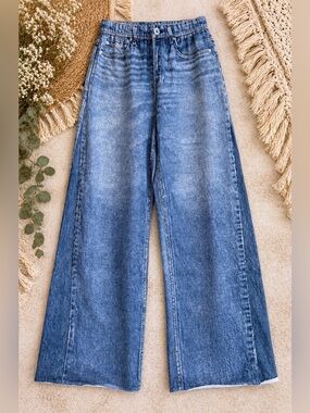 New Viral Oddi Wide Leg Sweatpant Jeans Cotton Terry Knit Size Small